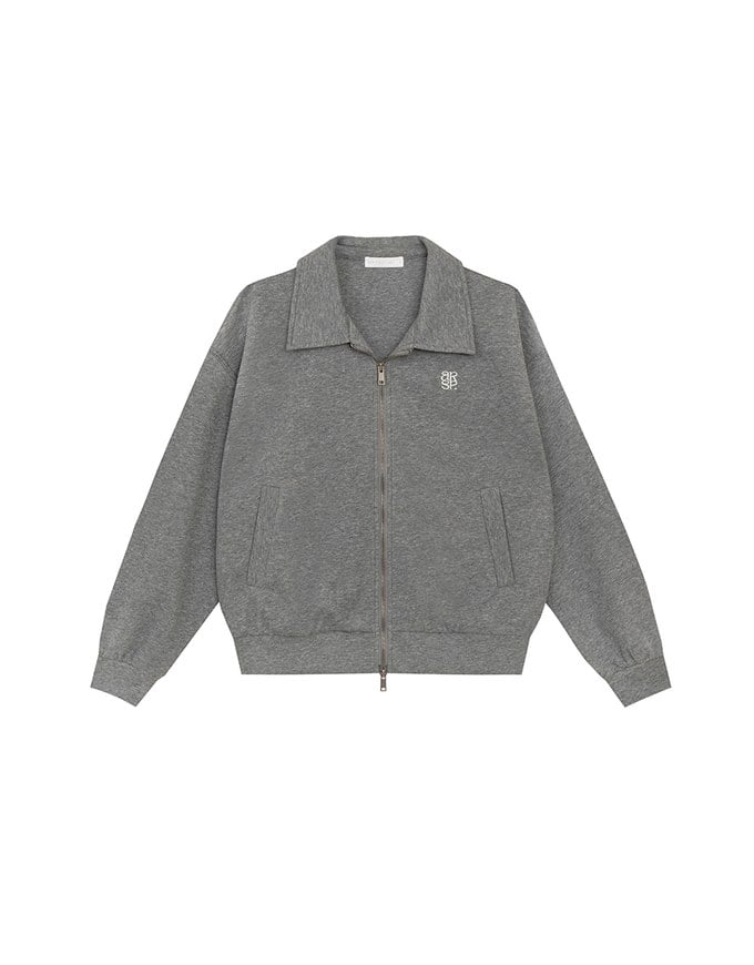 【Ling Cheng Design】Oversized Collar Zip Up Jacket with AIR SPACE Logo Embroidered
