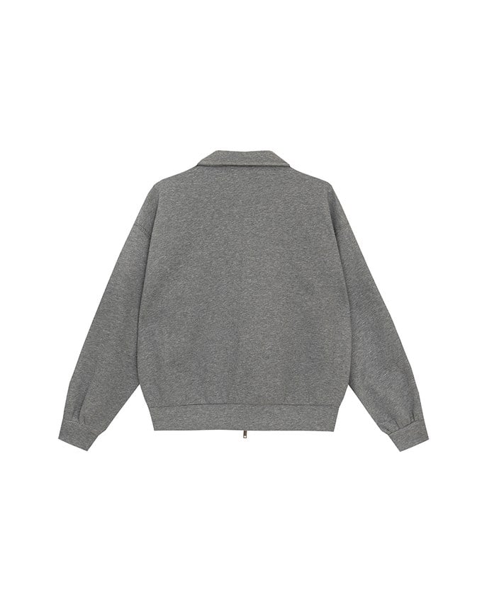 【Ling Cheng Design】Oversized Collar Zip Up Jacket with AIR SPACE Logo Embroidered