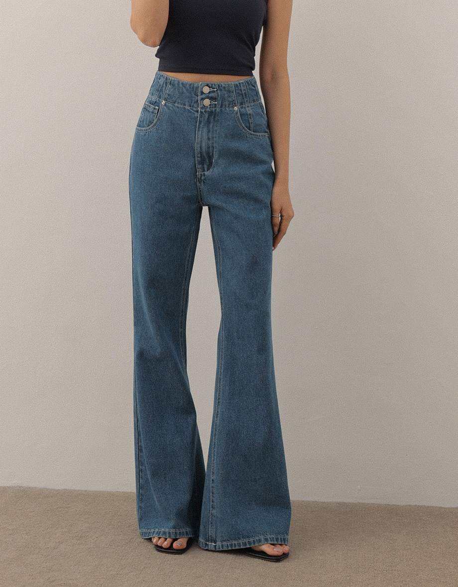 Perfect Waistline DNA Lightweight Jeans Denim Flare Pants
