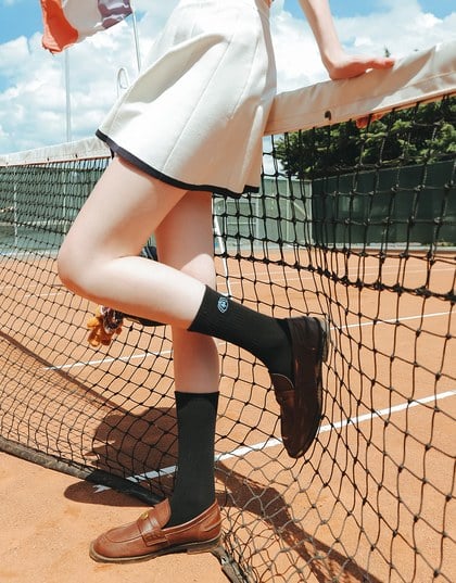 【Lyra & Toby】Embroidered Mid Length Socks