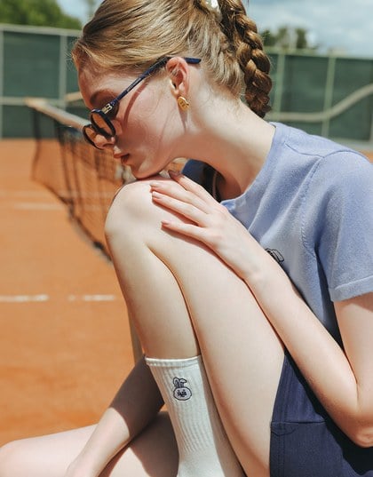 【Lyra & Toby】Embroidered Mid Length Socks