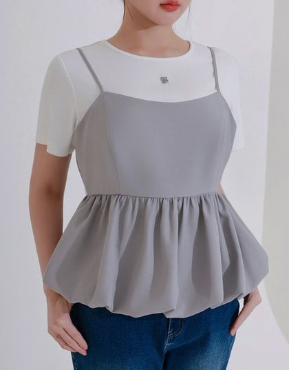 Logo Embroidered Short Sleeve Basic Fitted Tee