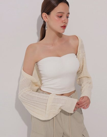 Strapless Sweetheart Neckline Ruched Fitted Tube Bra Top