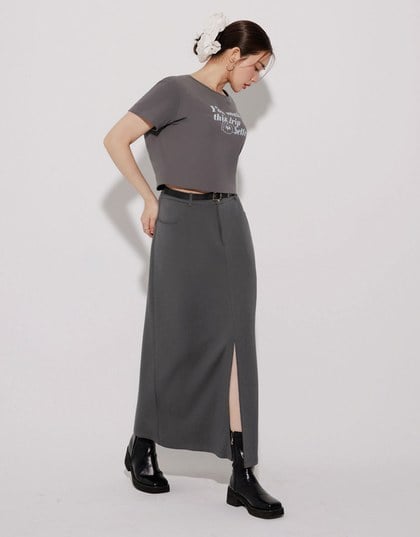 High Waisted Wash Jeans Denim A Line Mini Skirt