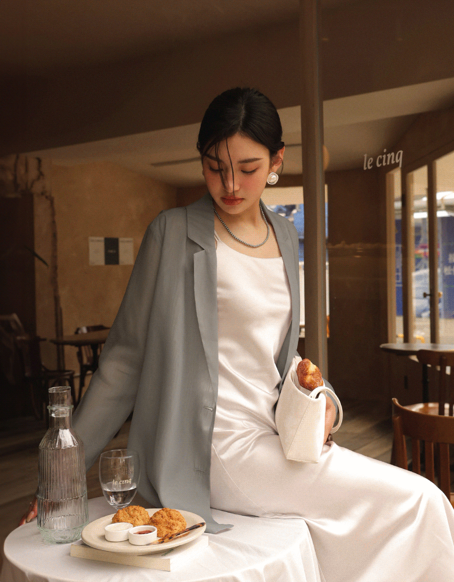 Lightweight Sheer Longline Button Front Tailored Jacket