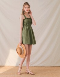 Sweetie Ruffle Thick Strap Dress