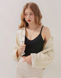Big U-Back Low Cut Widened Hem Bralette