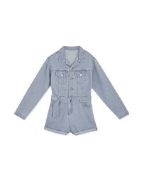 Industrial Style Denim Belted Playsuit