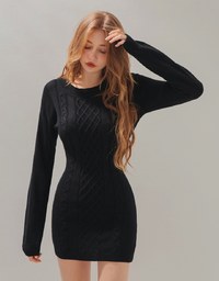 Chic Back-Hollow Twist Bodycon Dress