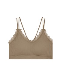 Lace Trimmed Double Crossback Bralette (With Padding)