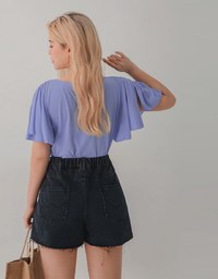 Flared Sleeves With Slit Top