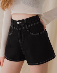 Chic Arcuates Denim Shorts