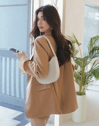 Edgy Smart Suit Blazer(With Detachable Shoulder Pads)