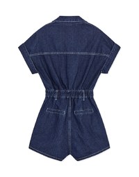 Cargo-Inspired Denim Playsuit