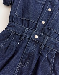 Cargo-Inspired Denim Playsuit