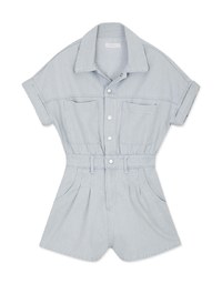 Cargo-Inspired Denim Playsuit