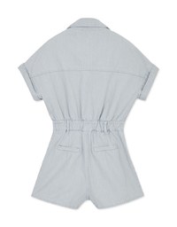 Cargo-Inspired Denim Playsuit