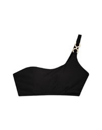 Metal Rings One-Shoulder Bikini Top
