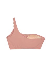 Metal Rings One-Shoulder Bikini Top
