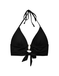 Halter Criss Ring Push Up Bikini Top (Thick Padded)