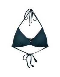Braided Back Single Tie Strap Bikini Top (Thick Padded)