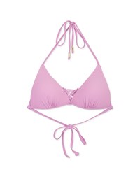 Braided Back Single Tie Strap Bikini Top (Thick Padded)