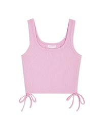 Drawstring-Side Crop Tank Top
