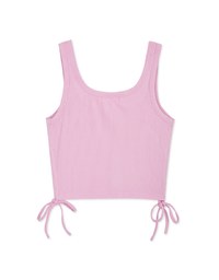 Drawstring-Side Crop Tank Top