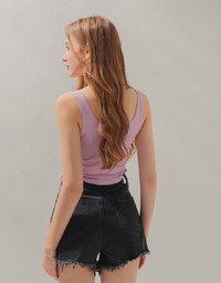 Drawstring-Side Crop Tank Top