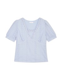 Broderie Anglaise Lace Trim Top