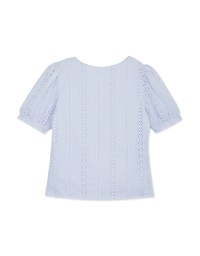 Broderie Anglaise Lace Trim Top