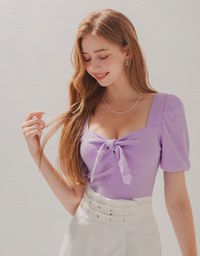 Stylish Front-Knot Crop Top