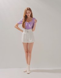 Stylish Front-Knot Crop Top