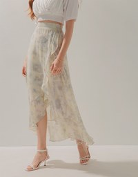 Tie-Dye Ruffled Mullet Skirt