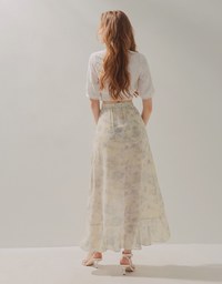 Tie-Dye Ruffled Mullet Skirt