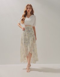 Tie-Dye Ruffled Mullet Skirt