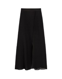 Chiffon-Overlay Maxi Skirt