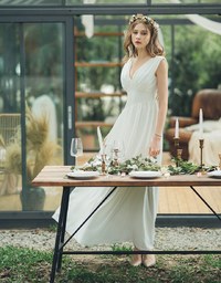 Classy Grecian Maxi Dress (With Sewn-In Paddings)