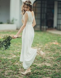 Classy Grecian Maxi Dress (With Sewn-In Paddings)