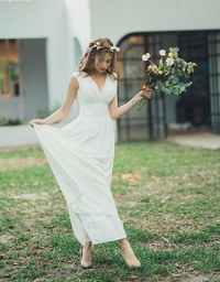 Classy Grecian Maxi Dress (With Sewn-In Paddings)