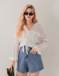 Laidback Drawstring-West Blouse