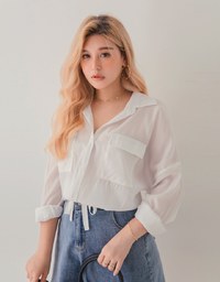 Laidback Drawstring-West Blouse