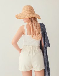 Twill Turn-Up Shorts