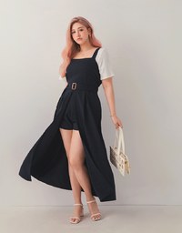 Maxi Skirt Overlay Playsuit (With Belt)