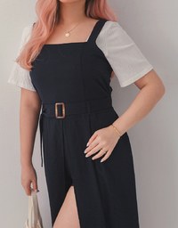 Maxi Skirt Overlay Playsuit (With Belt)