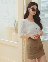 Edgy Chic Utility Mini Skirt