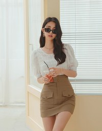 Edgy Chic Utility Mini Skirt