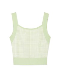Finest Knitted Plaid Tank Top