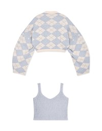 Casual Comfort Crop Knit Tank Top Set