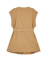 Modern Twist Sleeveless Trench Coat (With belt)